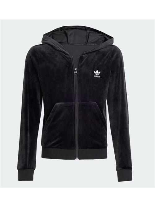 velour hoodie ADIDAS ORIGINAL | JX2845BLACK/WHITE